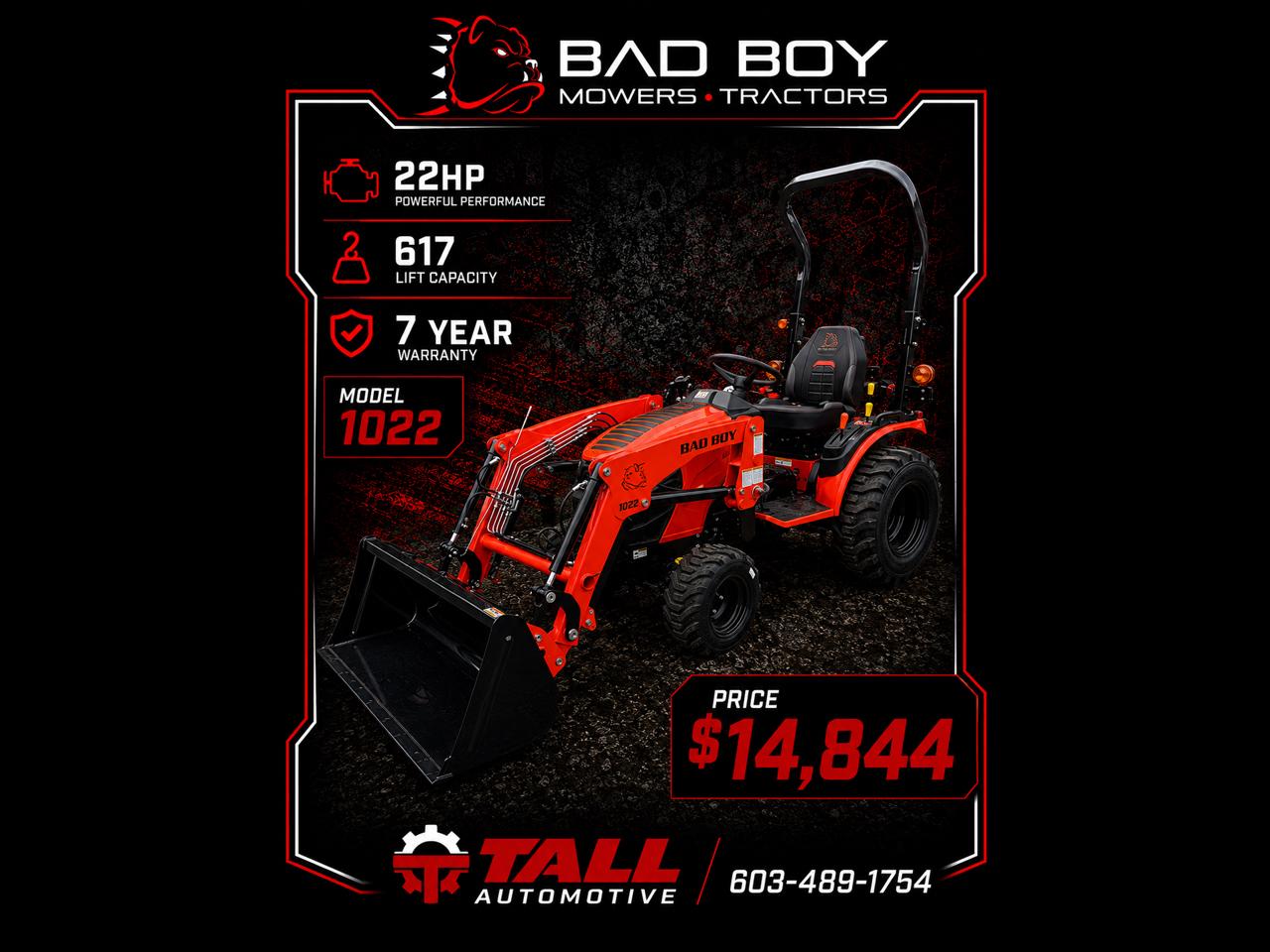 2026 Bad Boy Tractors 1022H with Loader 