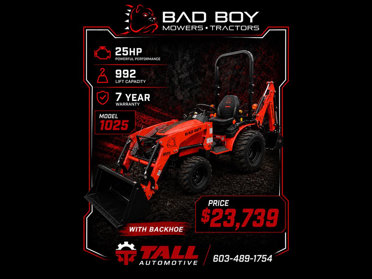 2026 Bad Boy Tractors 1025H with Loader 