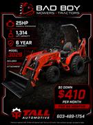 2026 Bad Boy Tractors 3026H with Loader and Backhoe 