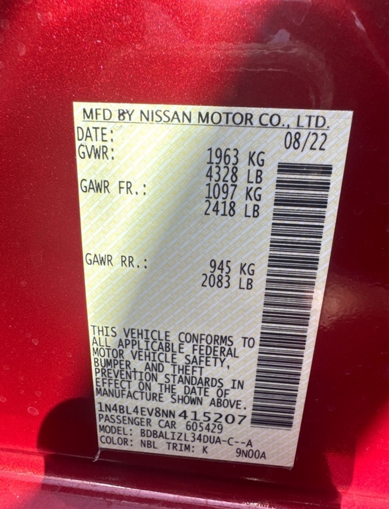 Nissan Altima 2.5 SL 2022