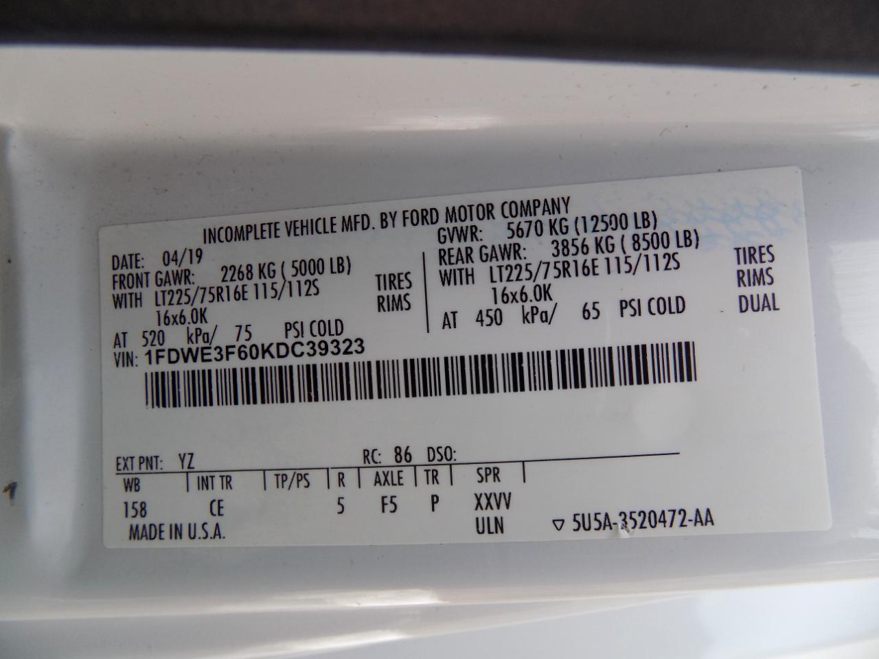 Ford Econoline E350 2019