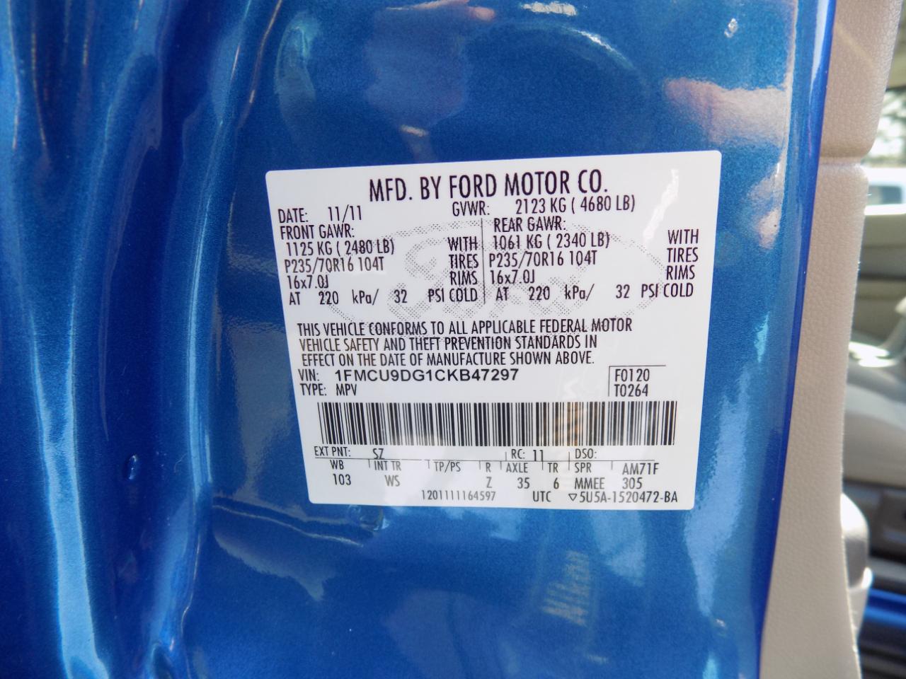 Ford Escape XLT 4WD 2012