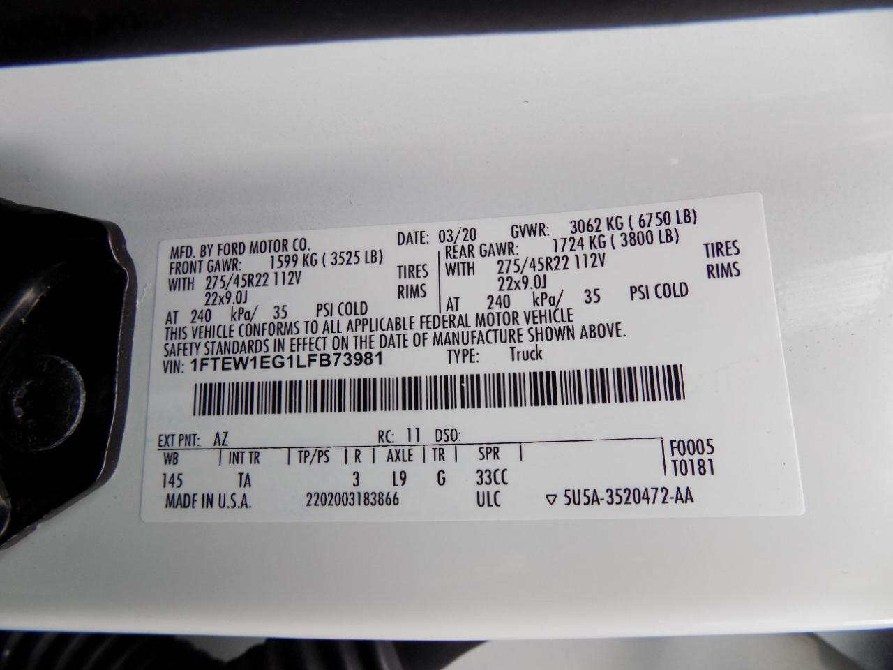 Ford F-150 XLT SuperCrew 6.5-ft. Bed 4WD 2020