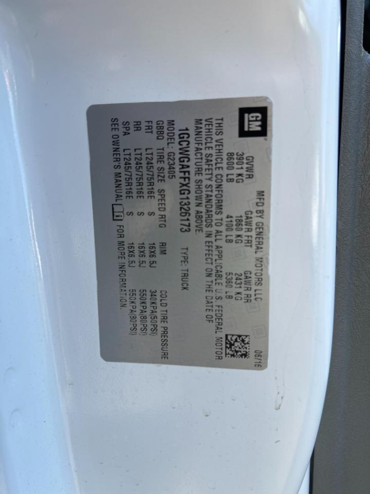 Chevrolet Express 2500 Cargo 2016