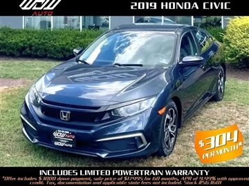 2019 Honda Civic LX Honda Sensing Sedan CVT