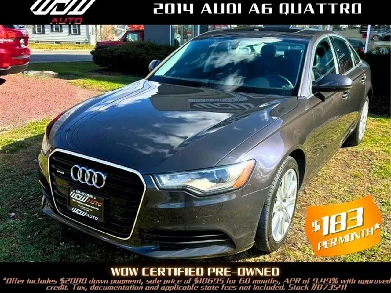 2014 Audi A6 2.0T Premium Sedan FrontTrak Multitronic