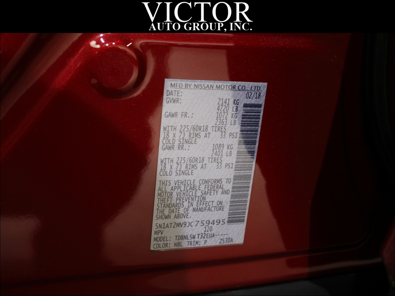 Nissan Rogue SL AWD 2018