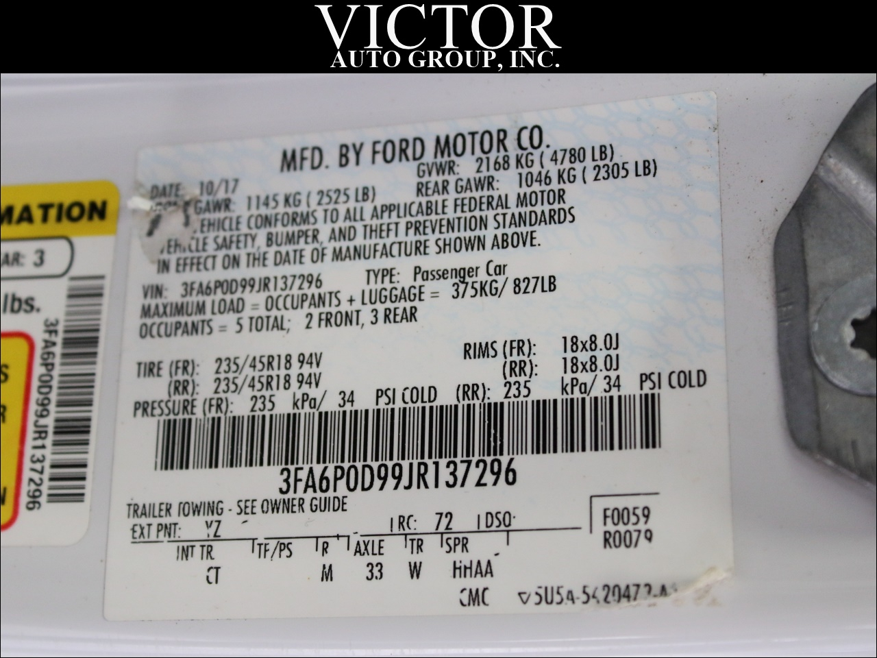 Ford Fusion Titanium AWD 2018