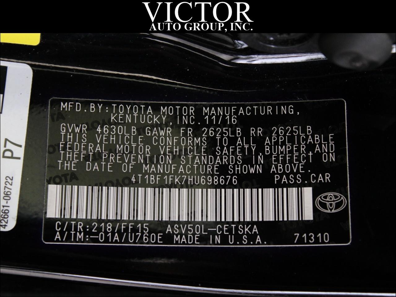 Toyota Camry SE 2017