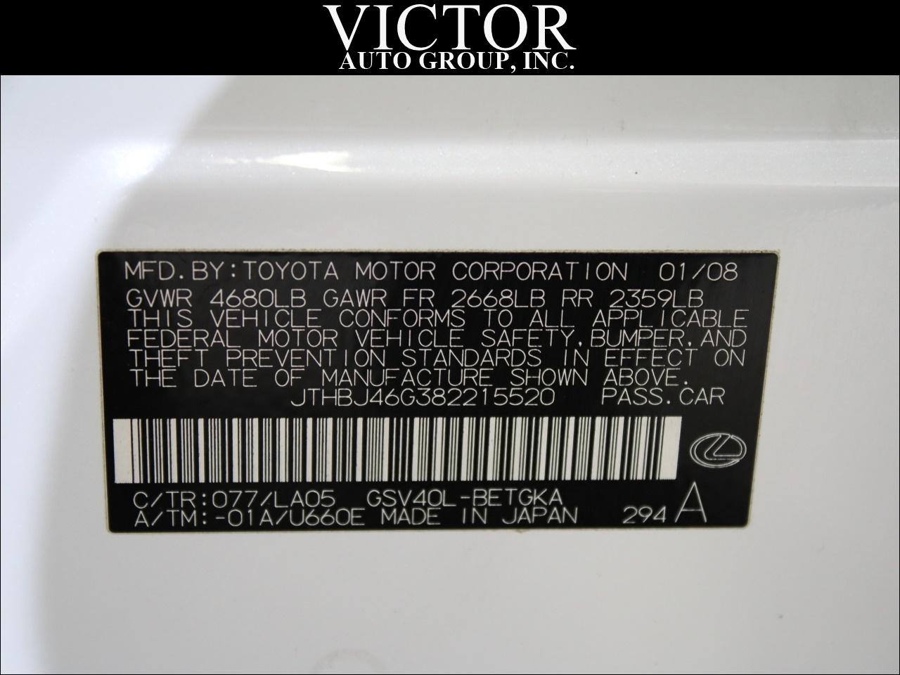 Lexus ES 350 Sedan 2008