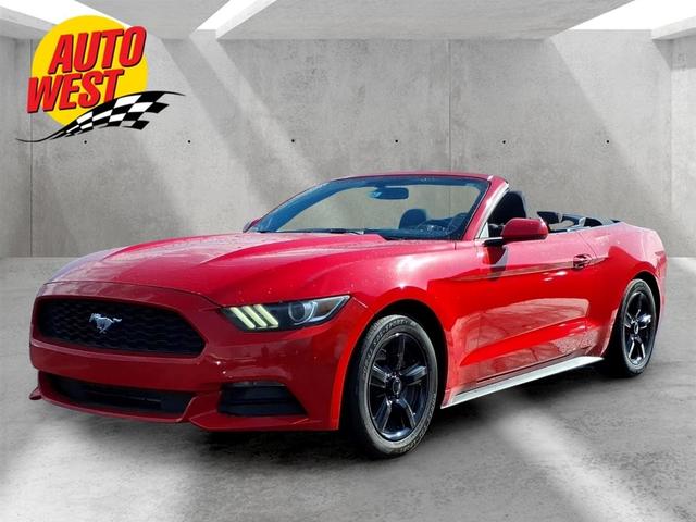 Red 2017 Ford Mustang Convertible Rear-Wheel Drive Automatic