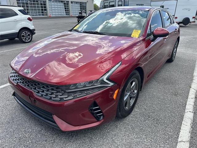 Red 2021 Kia K5 LXS FWD Sedan Front-Wheel Drive Automatic