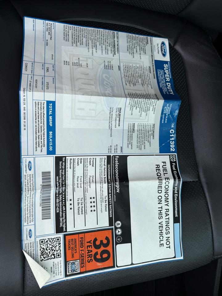 Ford Super Duty F-250 SRW Platinum 4WD Crew Cab 6.75' Box 2016