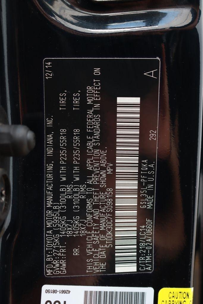 Toyota Sienna  2015