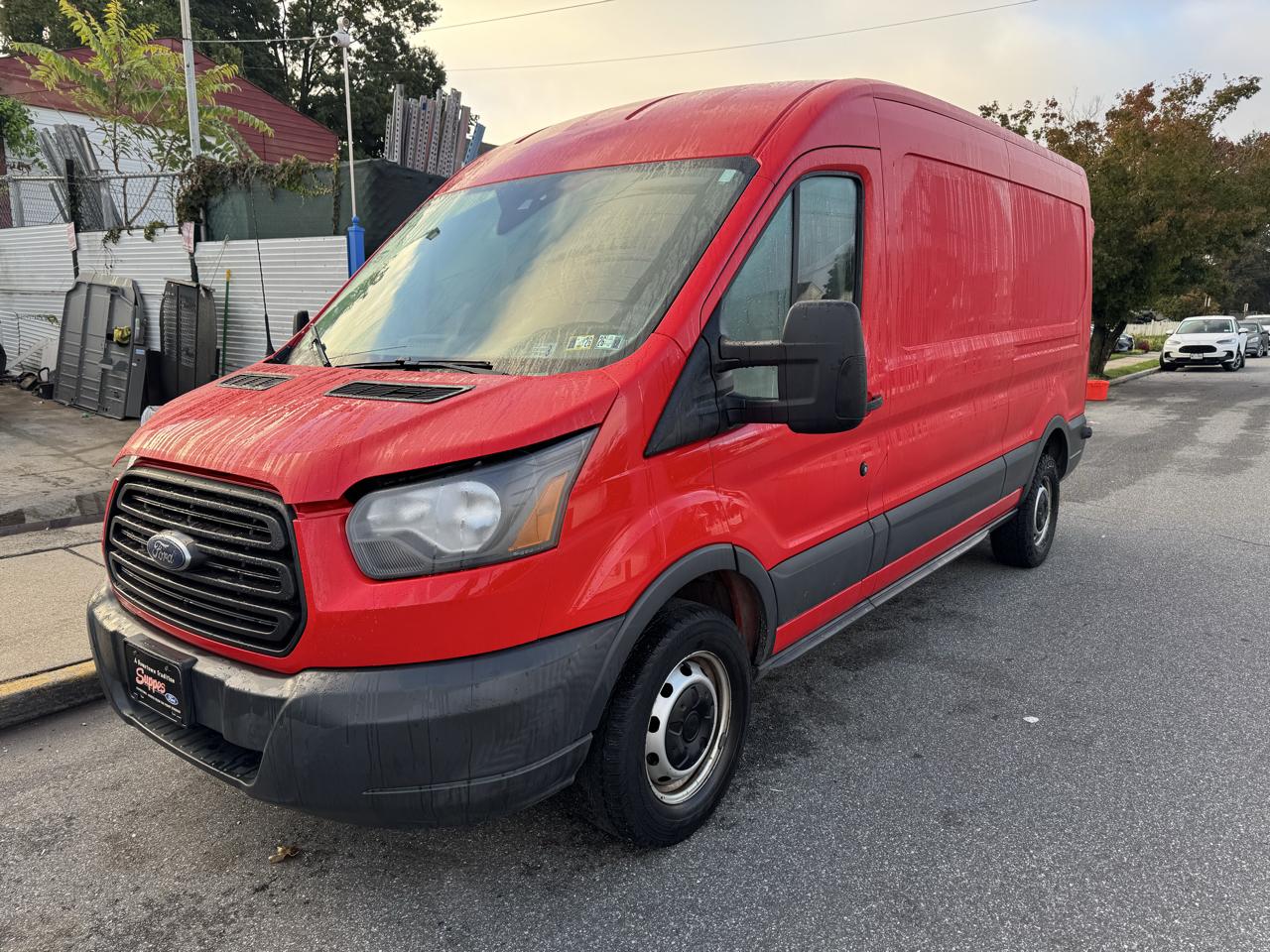 Red 2017 Ford Transit Cargo Van Rear-Wheel Drive 6-Speed Automatic