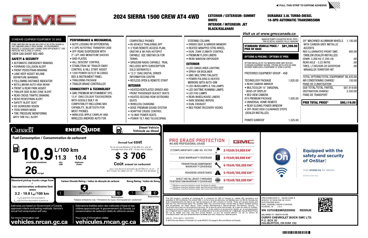 GMC Sierra 1500 AT4 Crew Cab 4WD 2024 GMC Sierra 1500 AT4 Crew Cab 4WD 2024