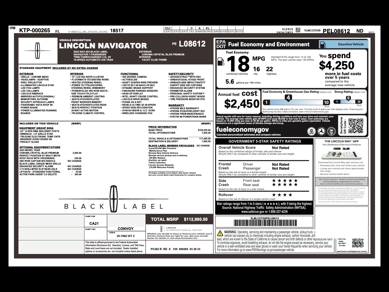 2023 Lincoln Navigator Black Label 4WD