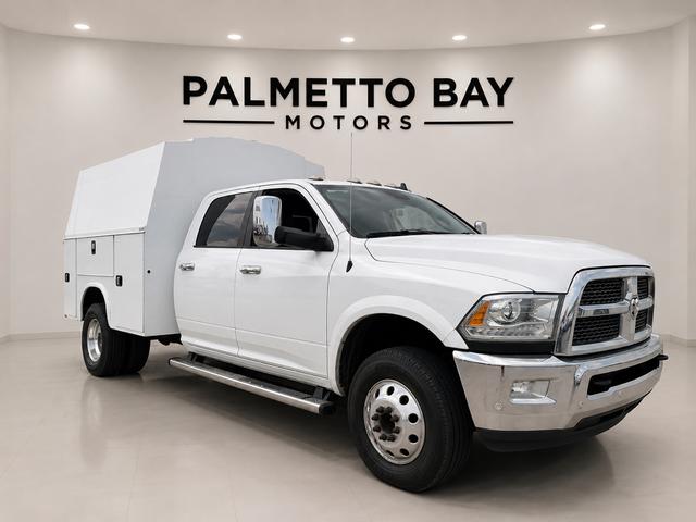White 2017 RAM 3500 Laramie Crew Cab LB DRW 4WD Pickup Truck Four-Wheel Drive Automatic