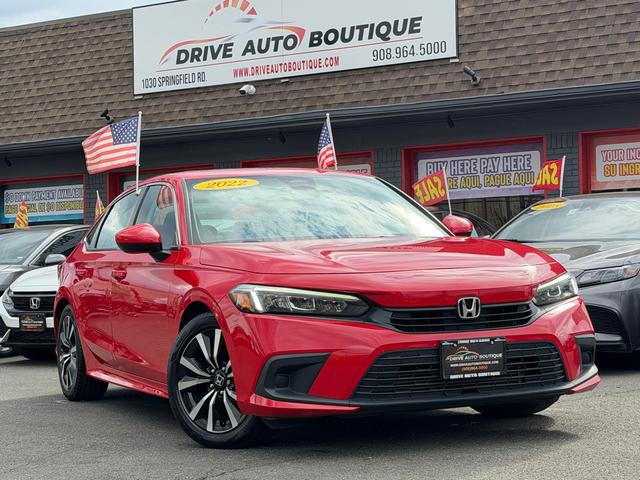 Red 2022 Honda Civic EX FWD Sedan Front-Wheel Drive Automatic