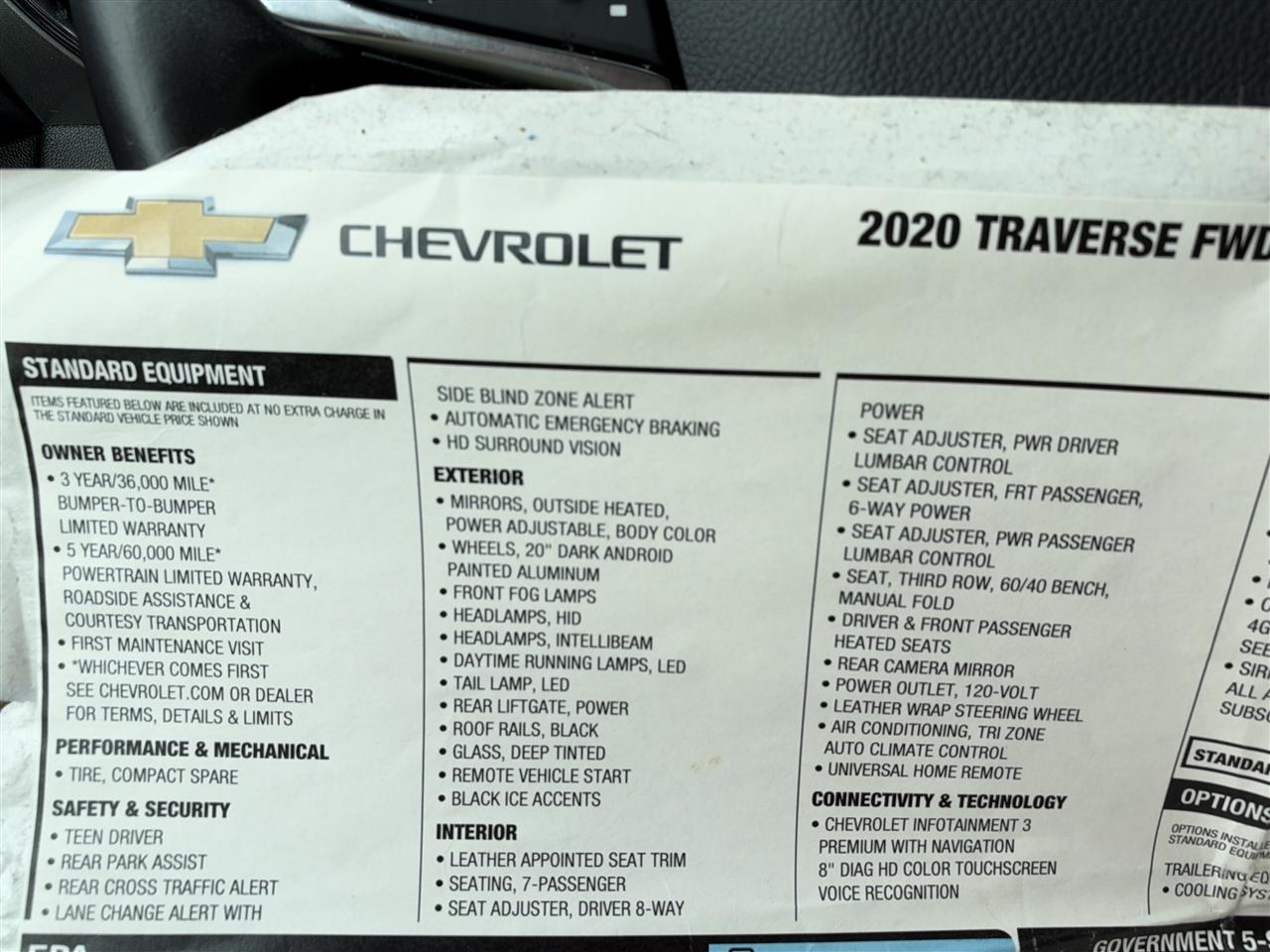 2020 Chevrolet Traverse - $19,000