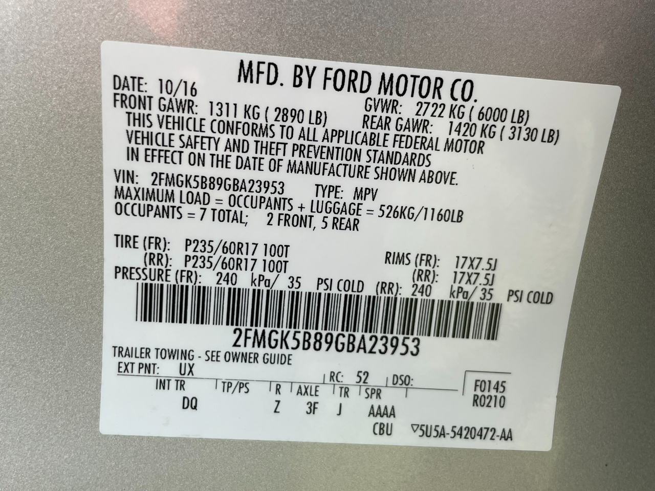 Ford Flex SE FWD 2016 Ford Flex SE FWD 2016