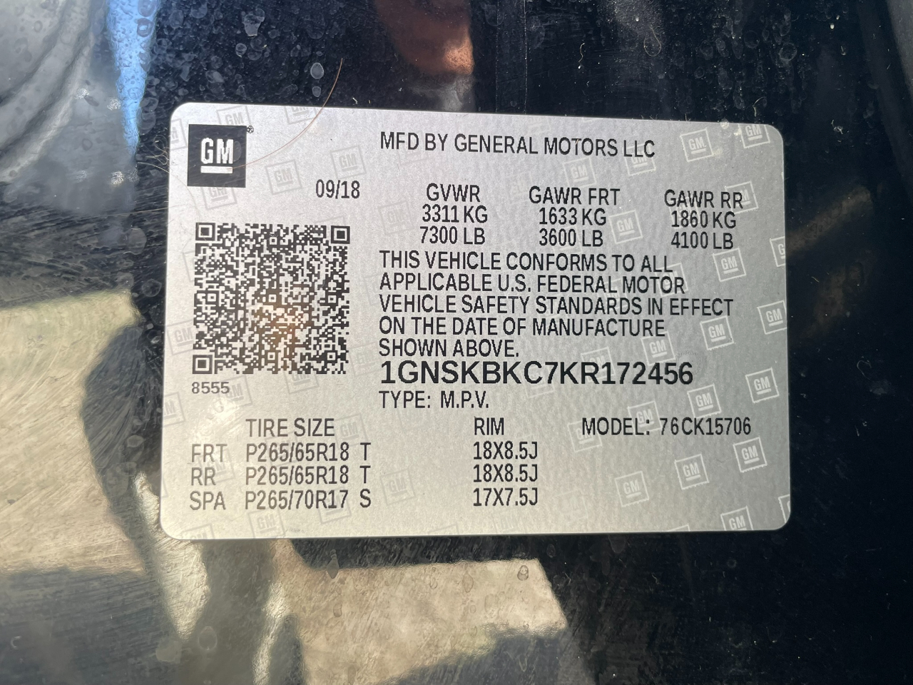 Chevrolet Tahoe LT 4WD 2019