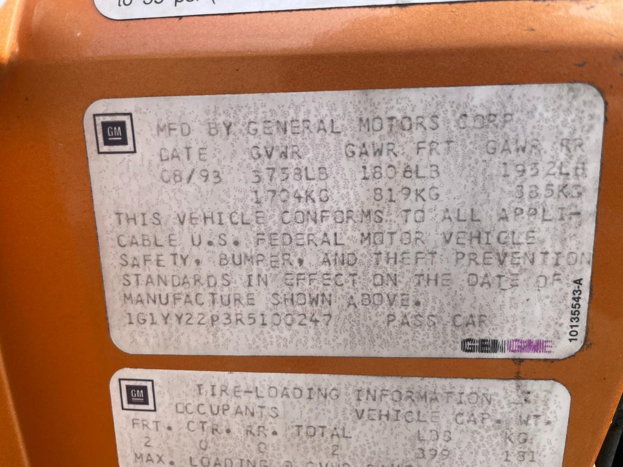 Chevrolet Corvette Coupe 1994