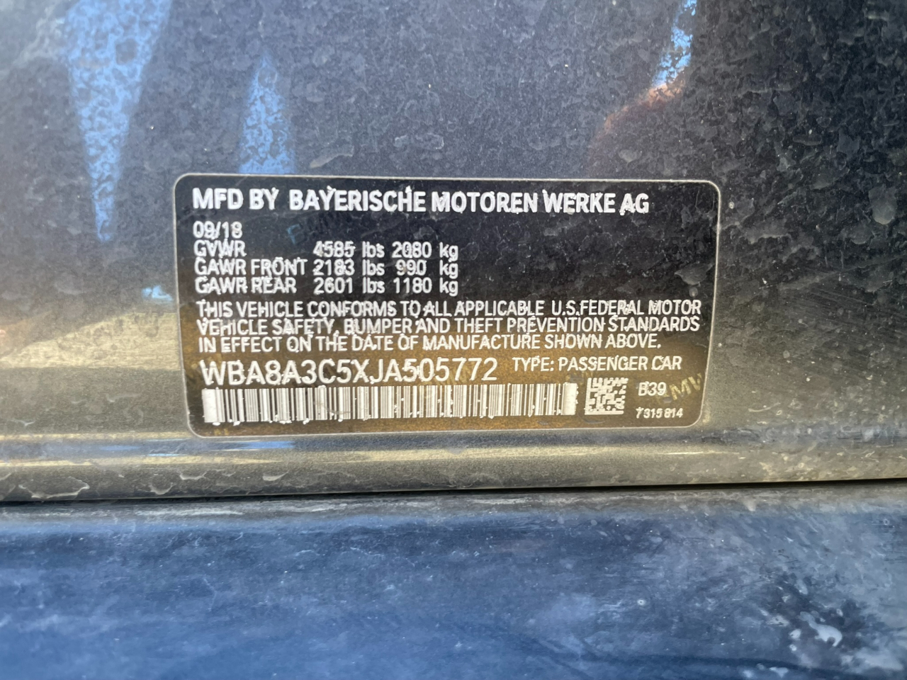 BMW 3-Series 320i xDrive Sedan 2018