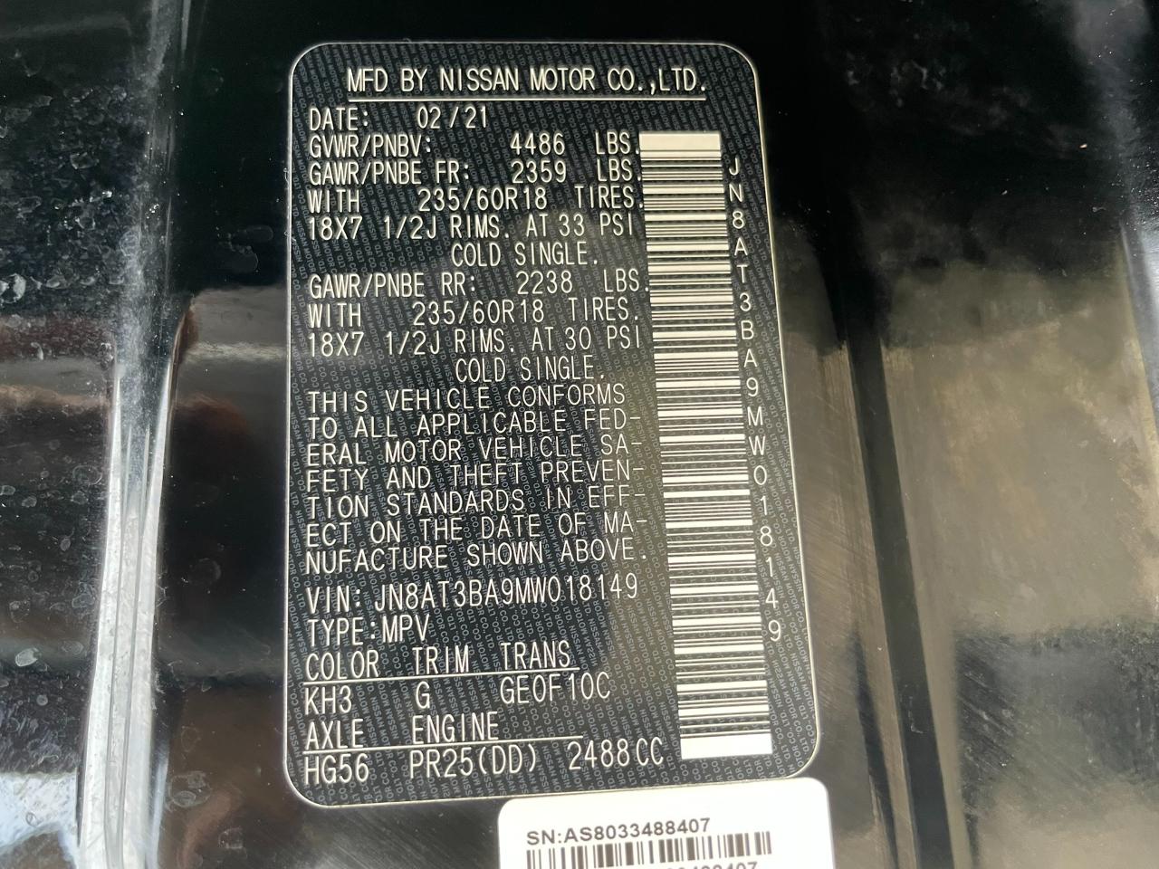 Nissan Rogue SV 2021