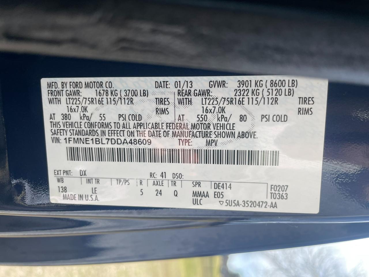 Ford Econoline E-150 XL 2013