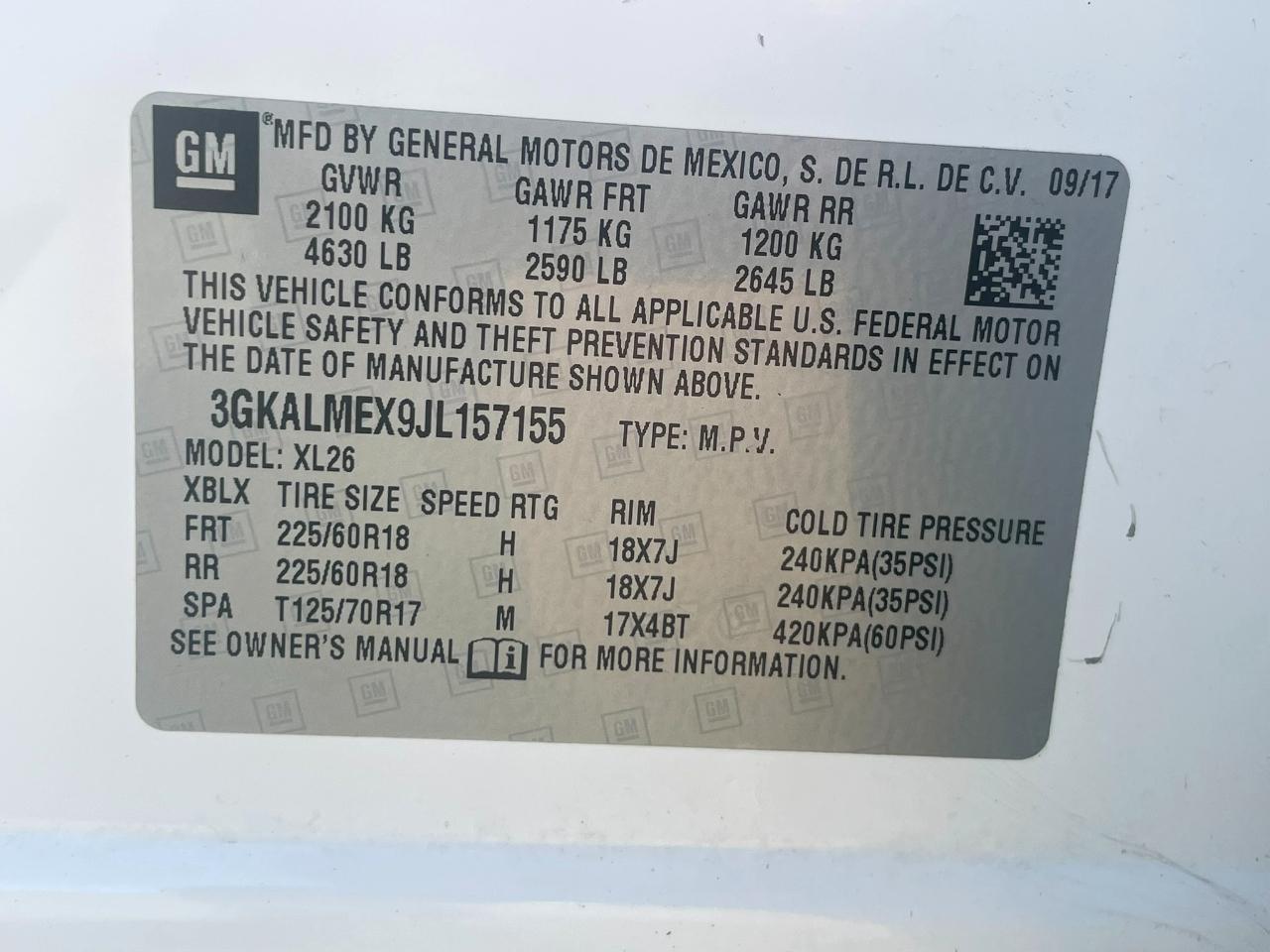 GMC Terrain SLE 2018