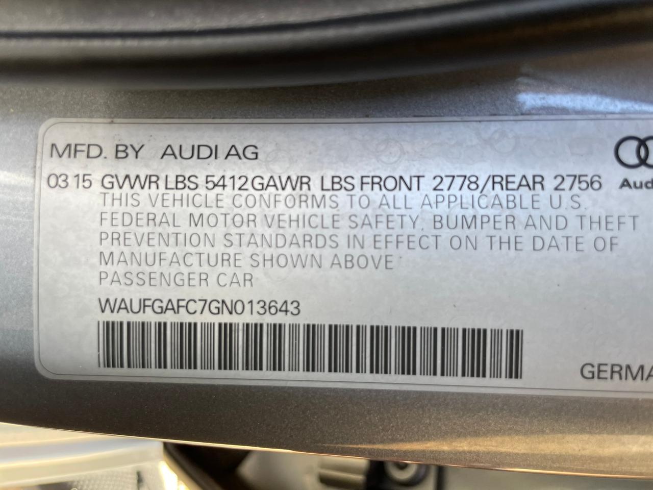 Audi A6 3.0T Premium Plus quattro 2016