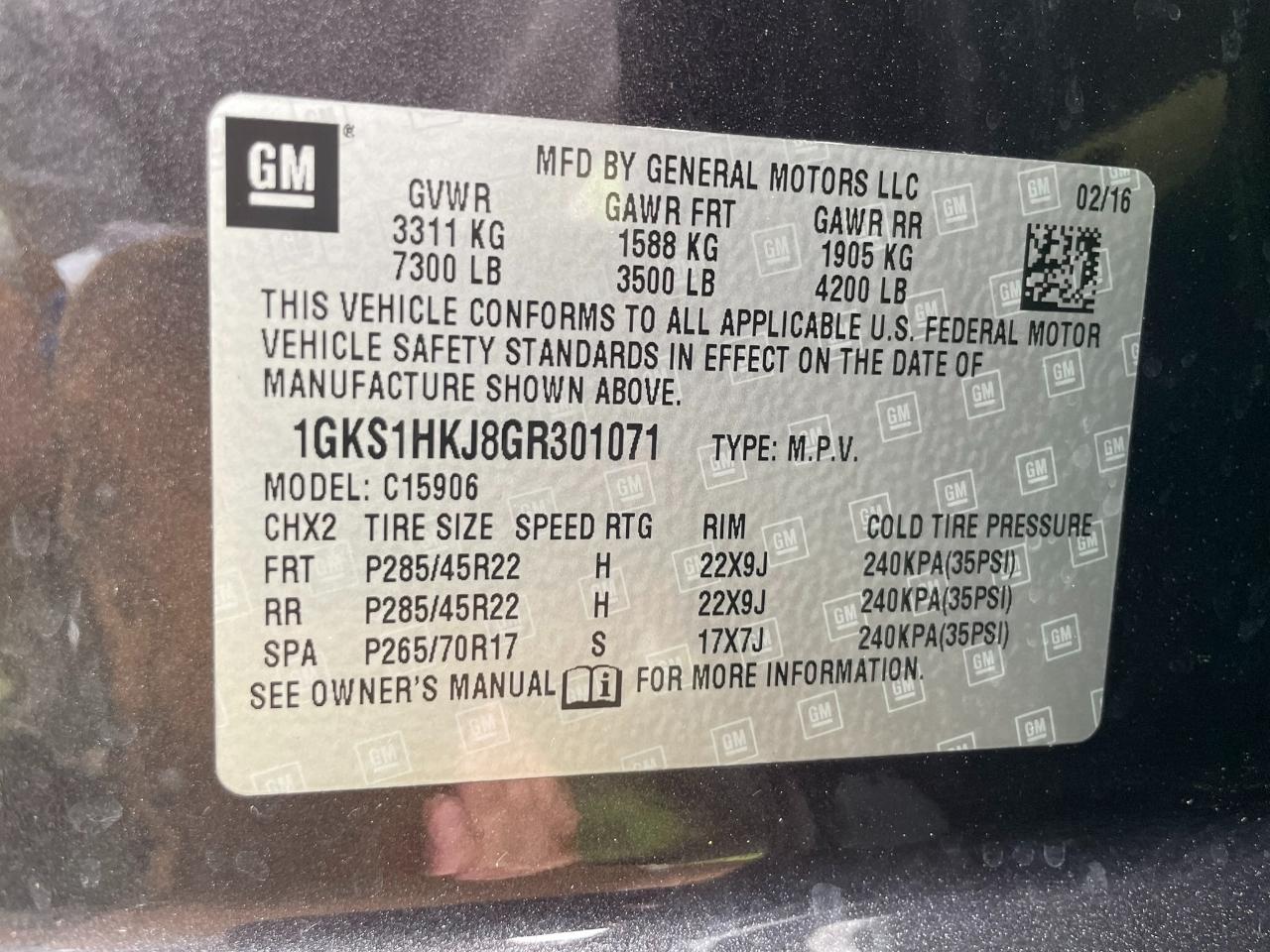 GMC Yukon XL Denali 2WD 2016