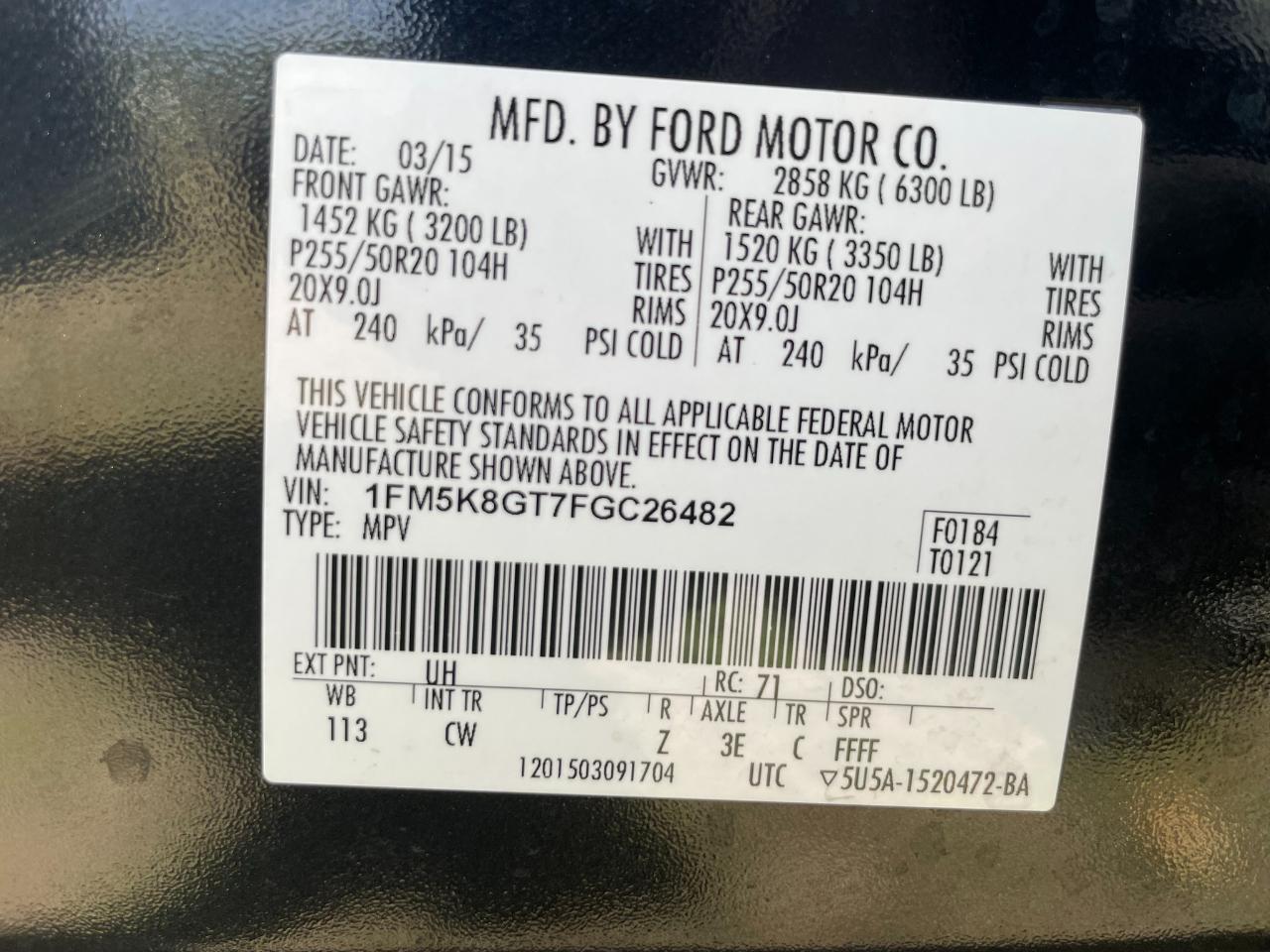 Ford Explorer Sport 4WD 2015