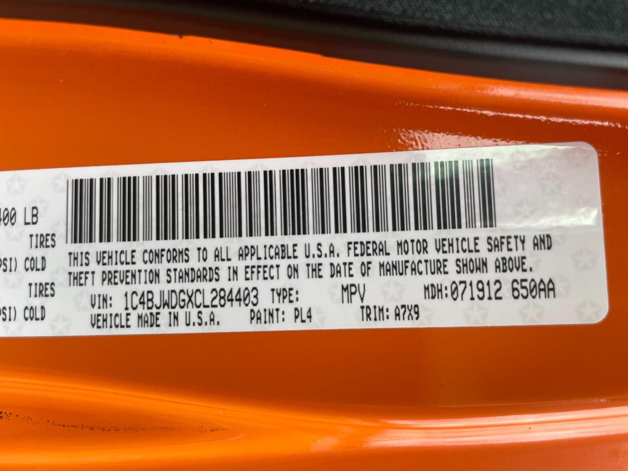 Jeep Wrangler Unlimited Sport 4WD 2012