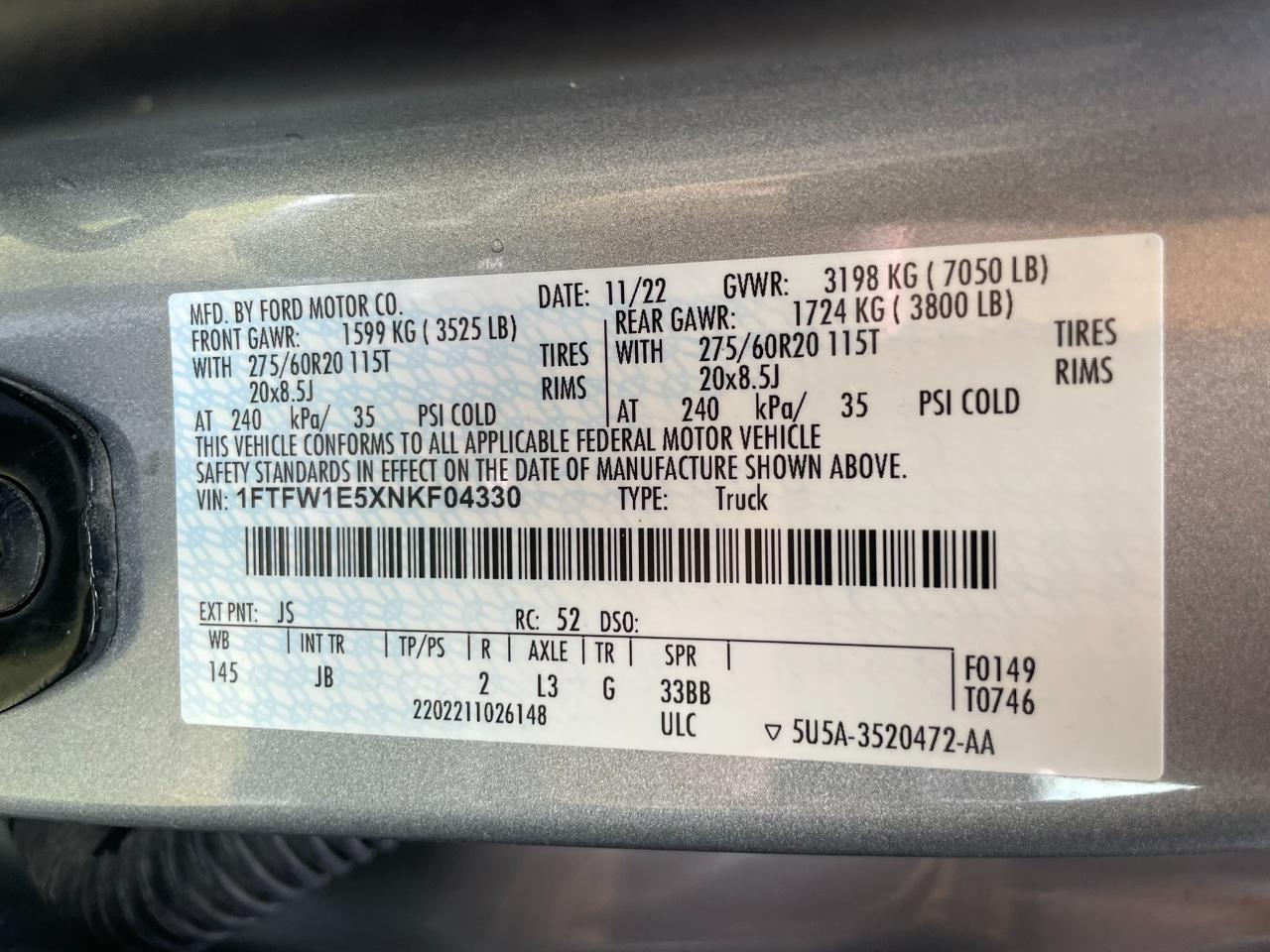 Ford F-150 STX 4WD SuperCrew 5.5' Box 2022