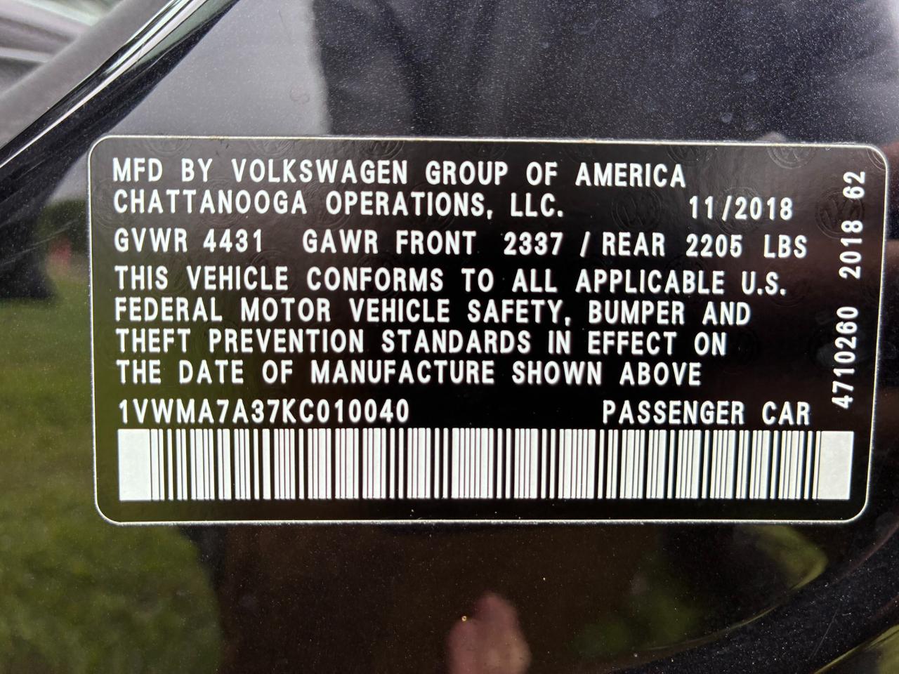 Volkswagen Passat SE R-Line 2019