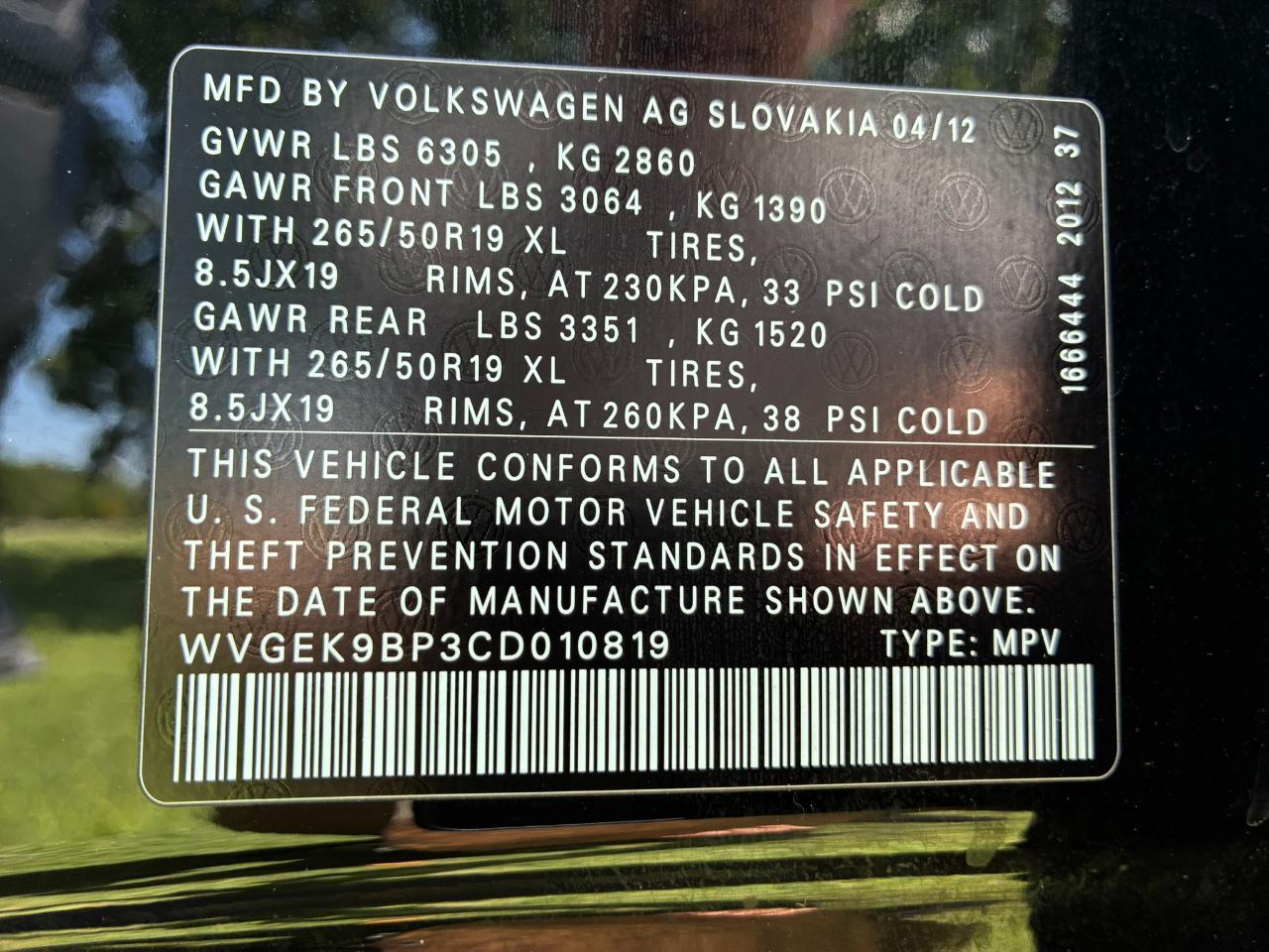 Volkswagen Touareg TDI Lux 2012