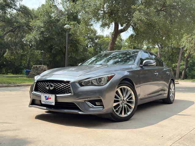 Gray (Graphite Shadow) 2020 INFINITI Q50 Sedan Rear-Wheel Drive 7-Speed Automatic