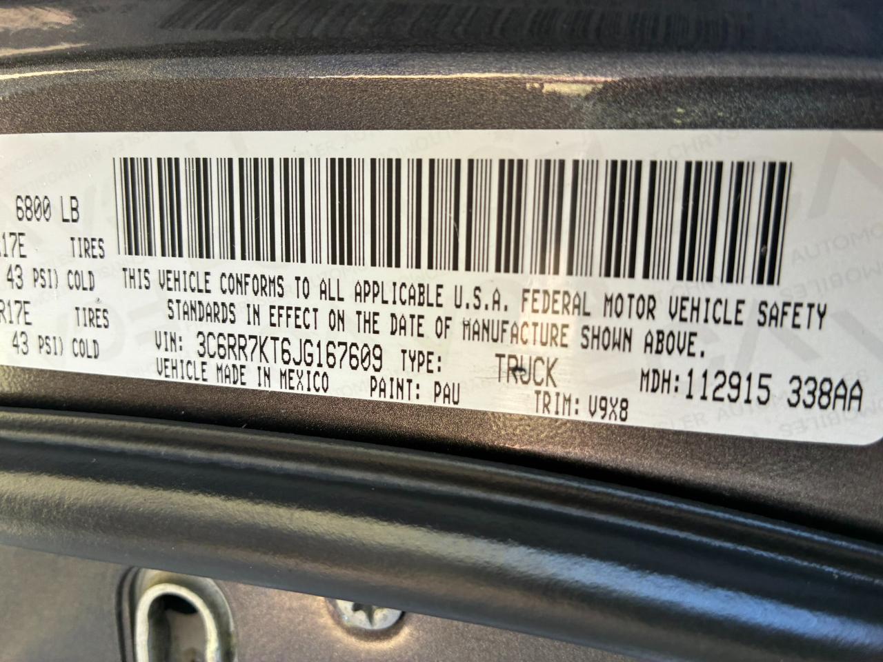RAM 1500 Tradesman Crew Cab SWB 4WD 2018
