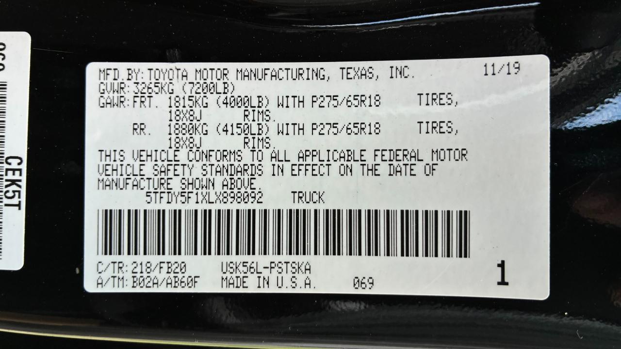 Toyota Tundra SR5 5.7L V8 CrewMax 4WD 2020