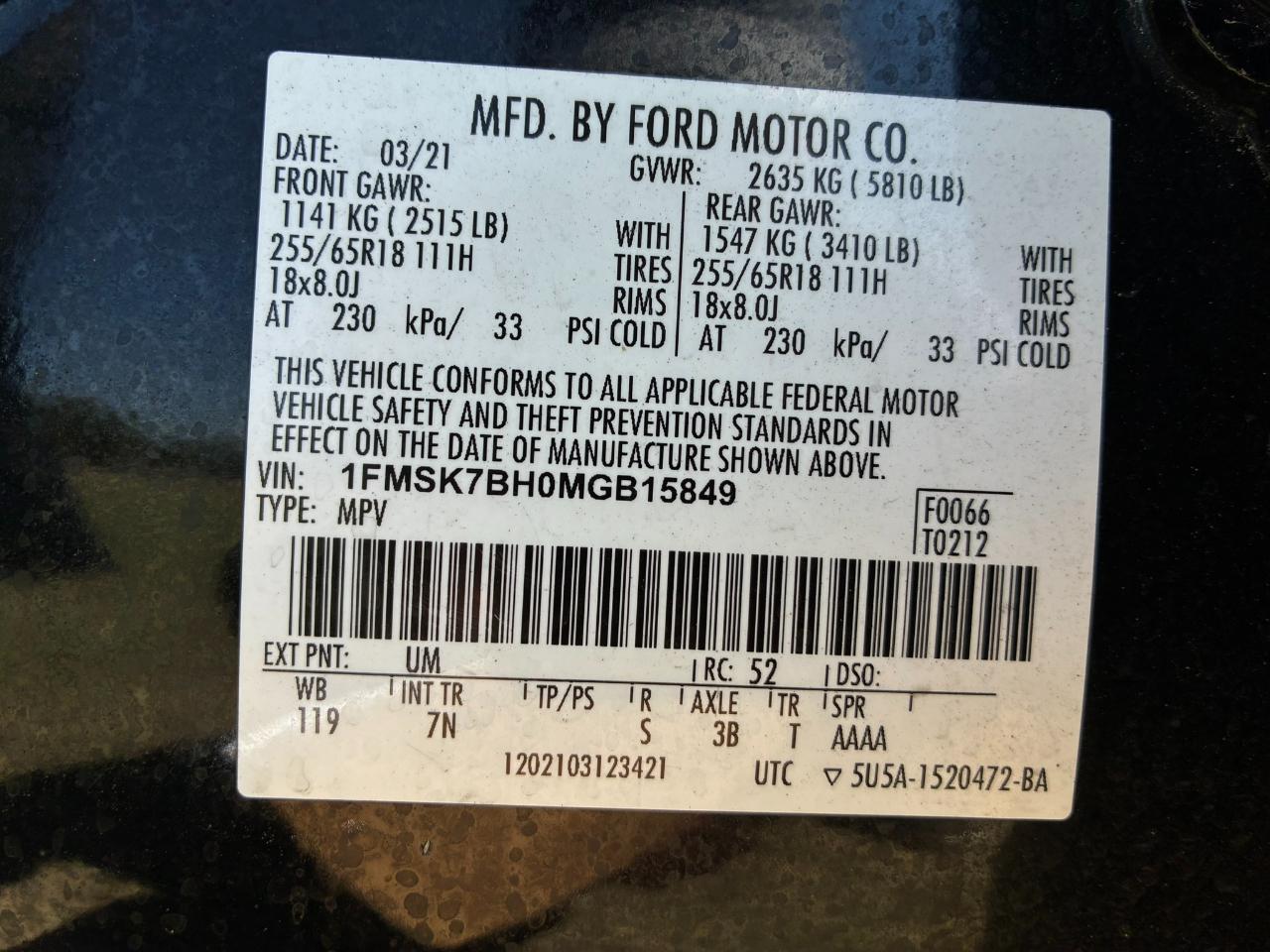 Ford Explorer Base 2021