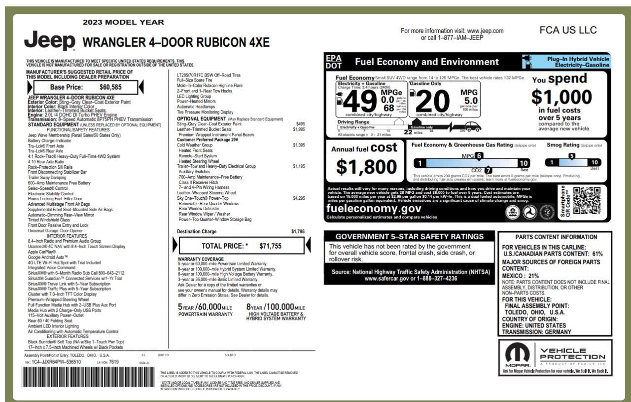 Jeep Wrangler 4xe  2023