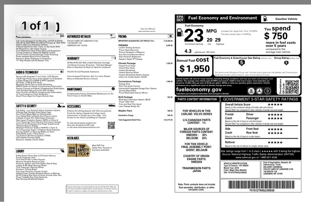 Volvo S60 2.5 Premier 4WD 2016