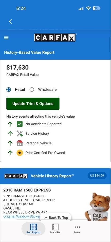 RAM 1500 Tradesman Quad Cab 4WD 2018