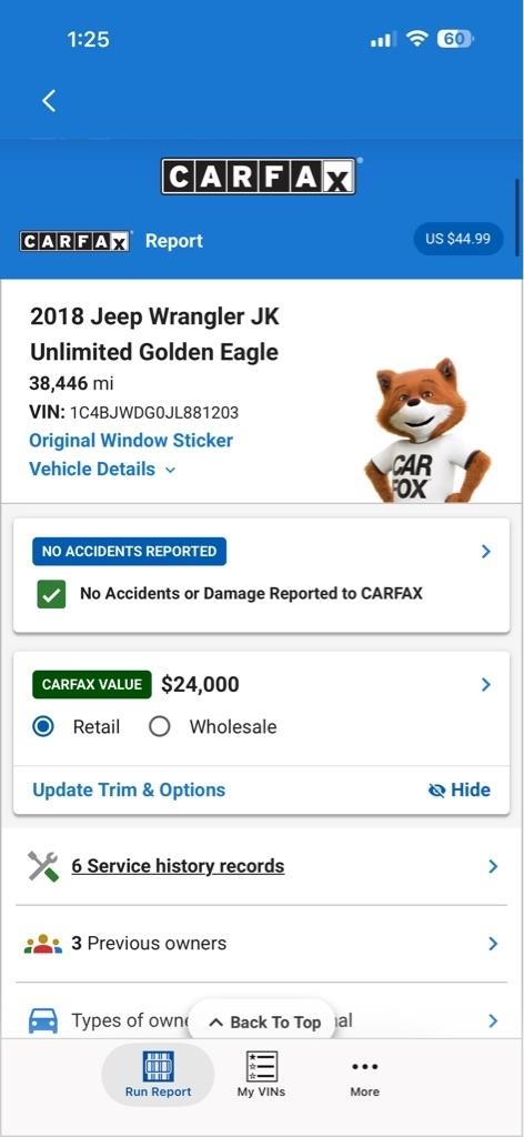 Jeep Wrangler JK Unlimited Sport 4WD 2018