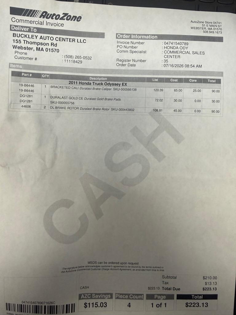 Honda Odyssey EX 2011