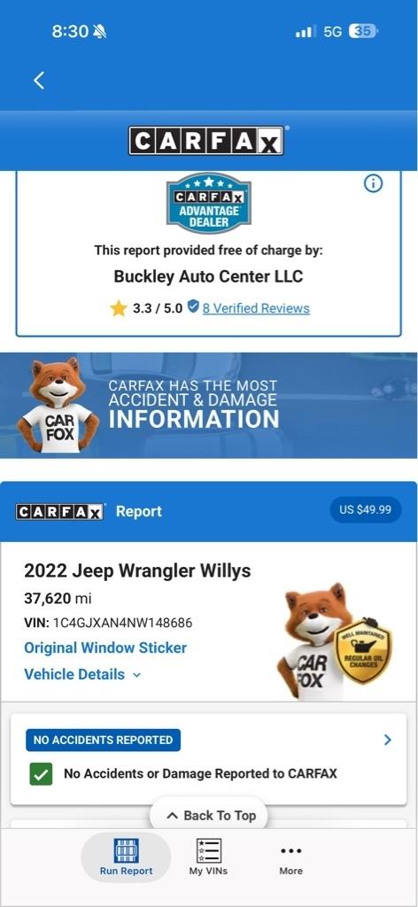 Jeep Wrangler Sport 2022