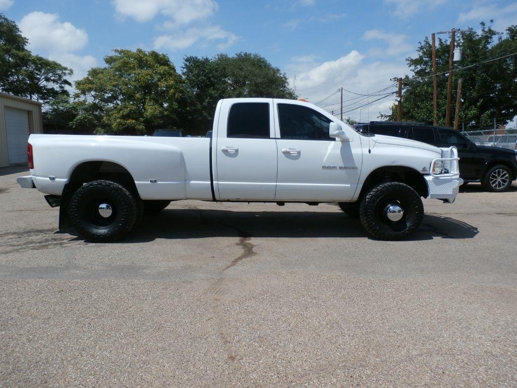 White 2004 Dodge RAM 3500 ST Quad Cab LB DRW 4WD Pickup Truck Four-Wheel Drive 4-Speed Manual