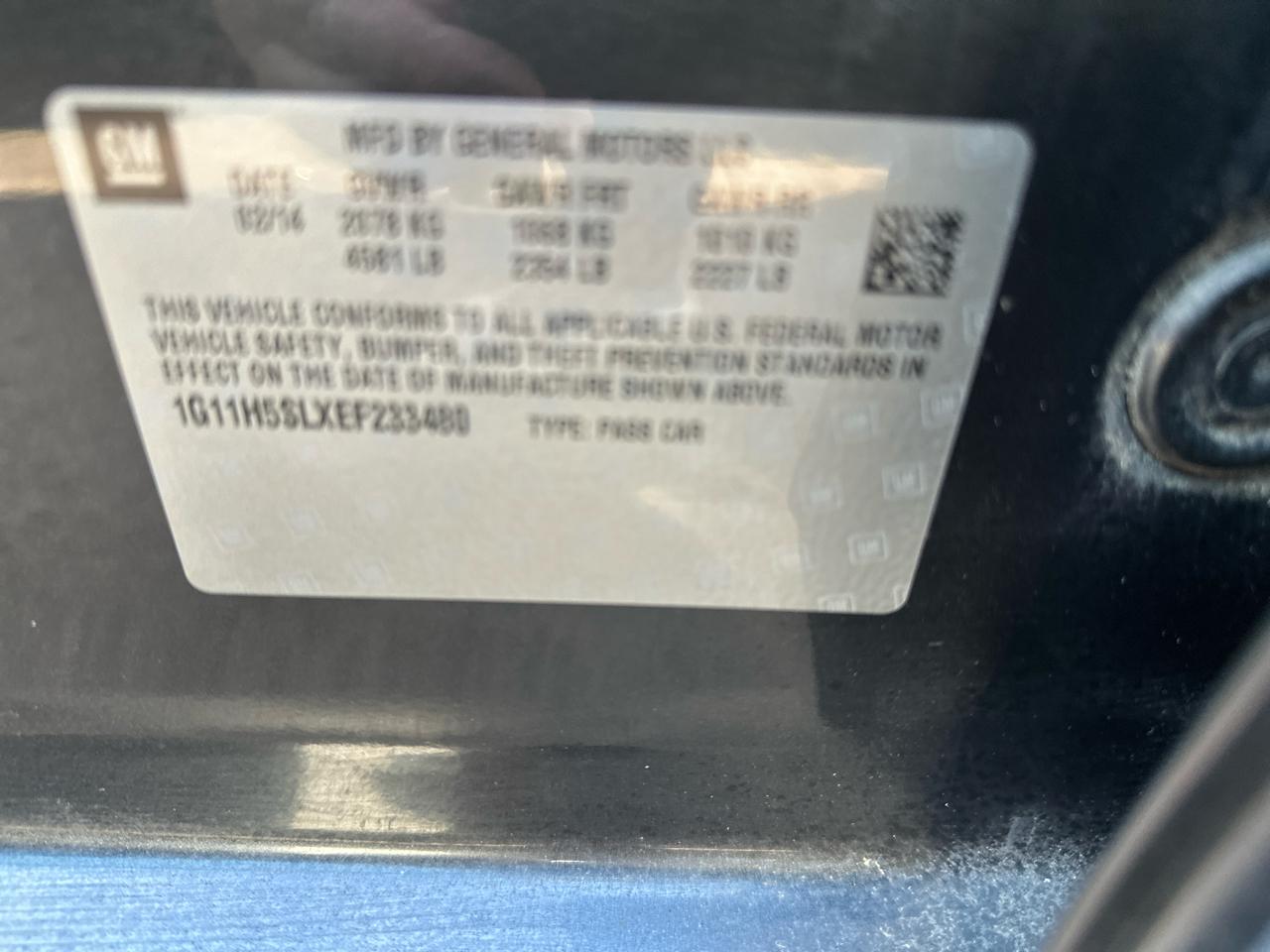 Chevrolet Malibu 1TZ 2014